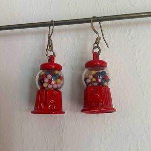 Gum Ball Machine Dangle Earrings